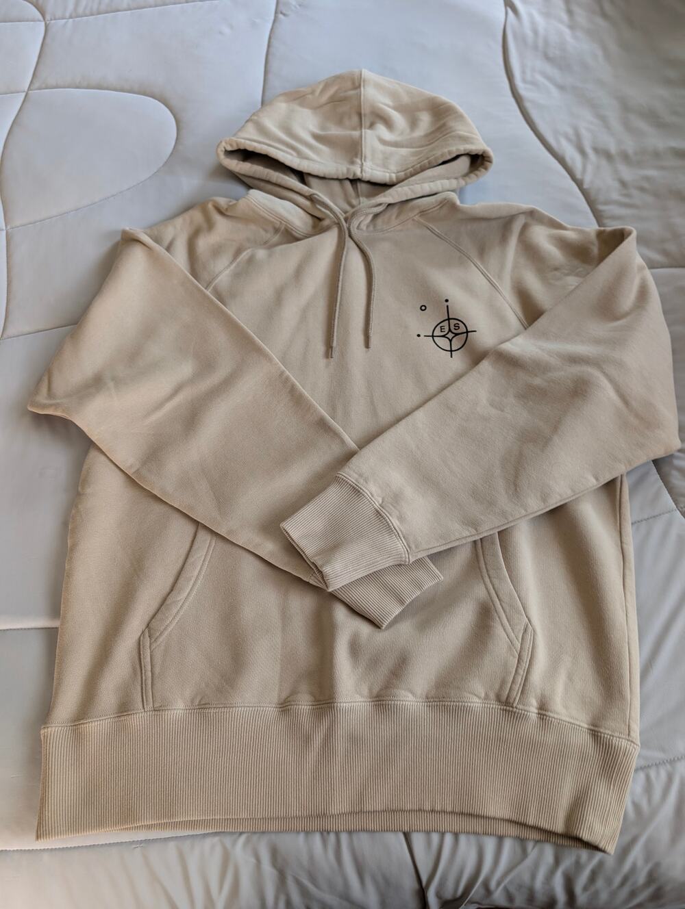 Edwin Japanese Streetwear Cherub Graphic Pullover Hoodie Sand Beige Men's M NWOT